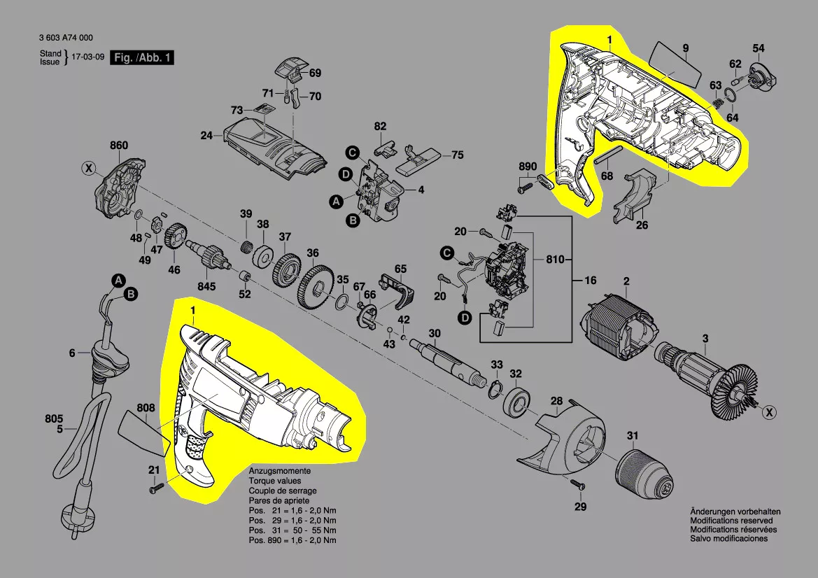 Coquille réf. 1 605 108 2CD Bosch